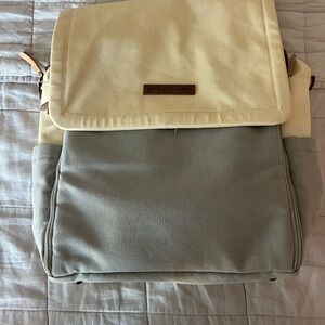 Petunia Pickle Bottom Cream and Gray Baby Bag